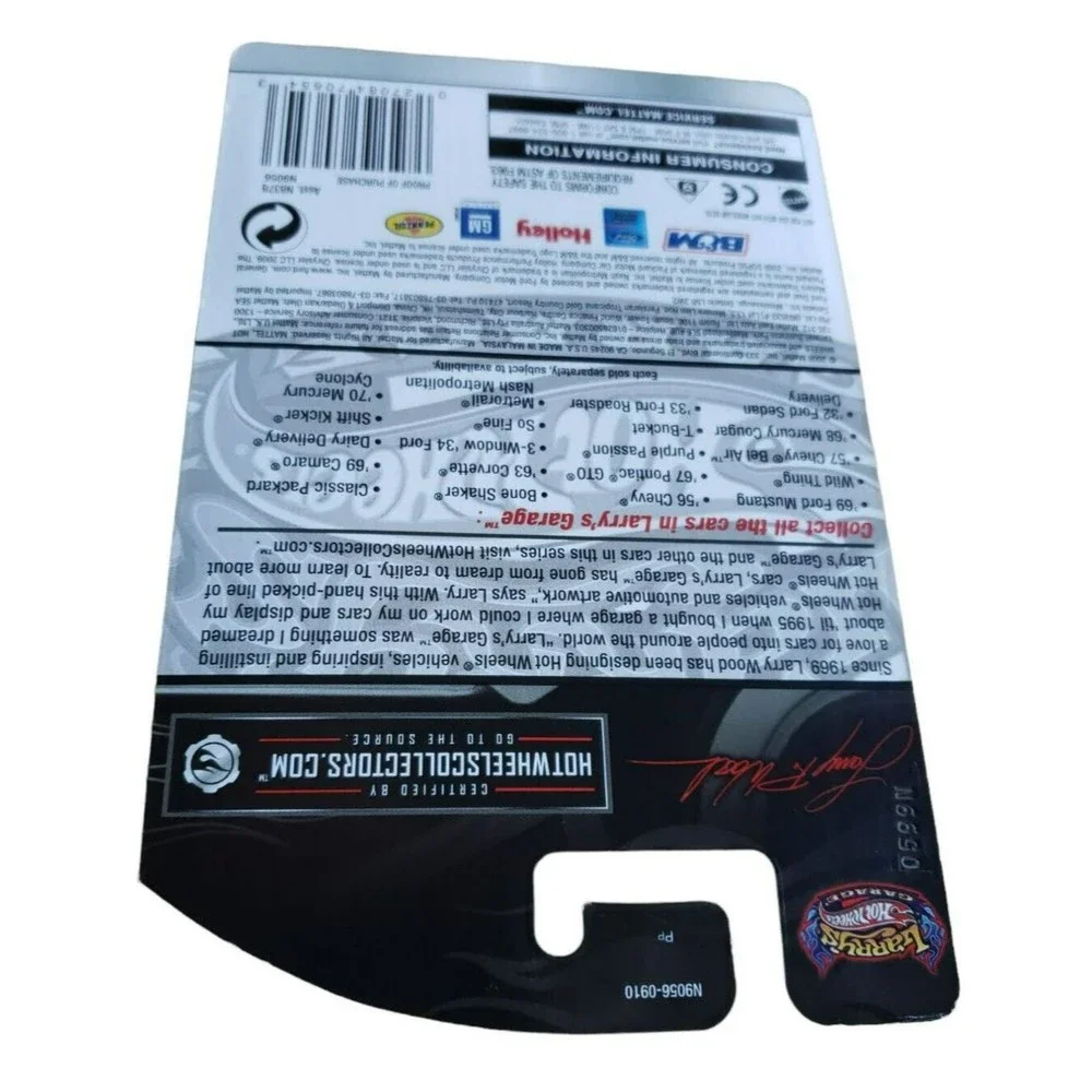 2009 Hot Wheels DAIRY DELIVERY Larry's Garage Metalflake Matte Black 12/20 1:64